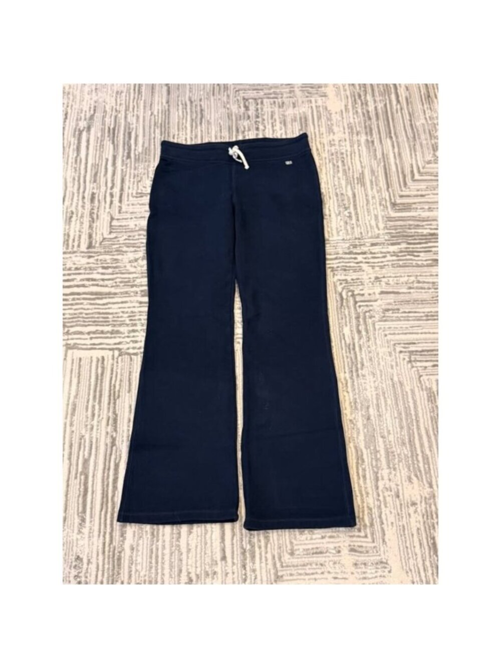 NEW Polo Jeans Co. women's small navy fleece lined wide-leg sweatpants MSRP $75